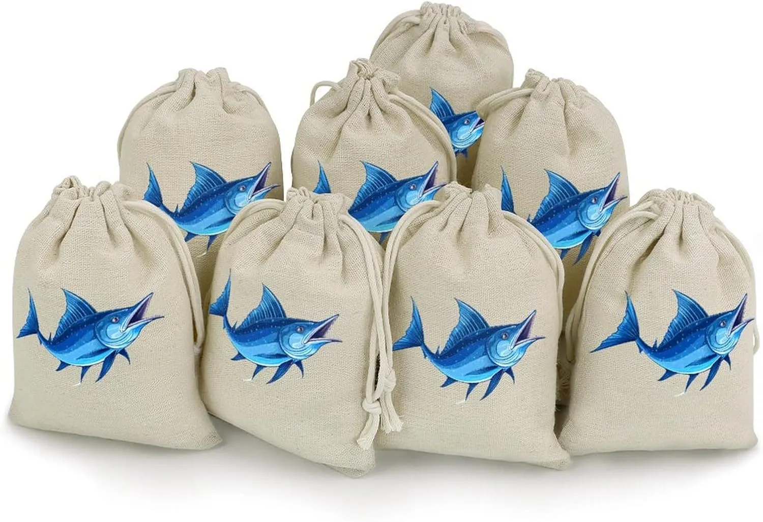 Swordfish Marlin Sailfish Gift Bags Personalized Holiday Gift Bags Small Drawstring Bags Pouch Storage Bags