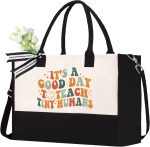 Teacher Appreciation Canvas Tote Bag - Aesthetic Gift for Women - Christmas Teacher Gift