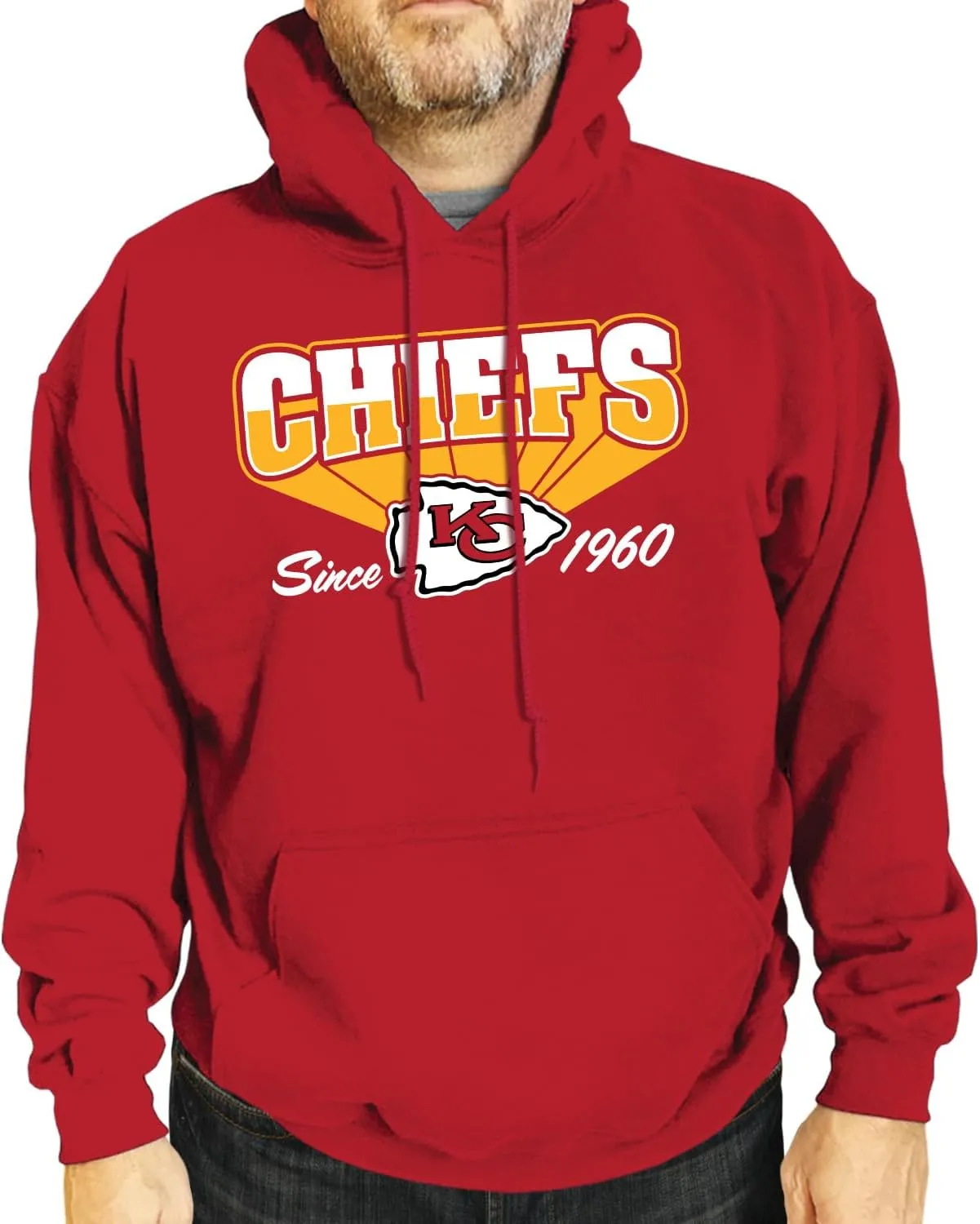 Team Fan Apparel NFL Adult Unisex Vintage Block Ultra Soft Fleece Hooded Sweatshirt, Officially Licensed Football Performance