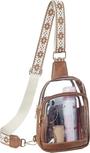 Telena Clear Bag for Stadium Events Women's Clear Purses for Women Stadium Crossbody Bag