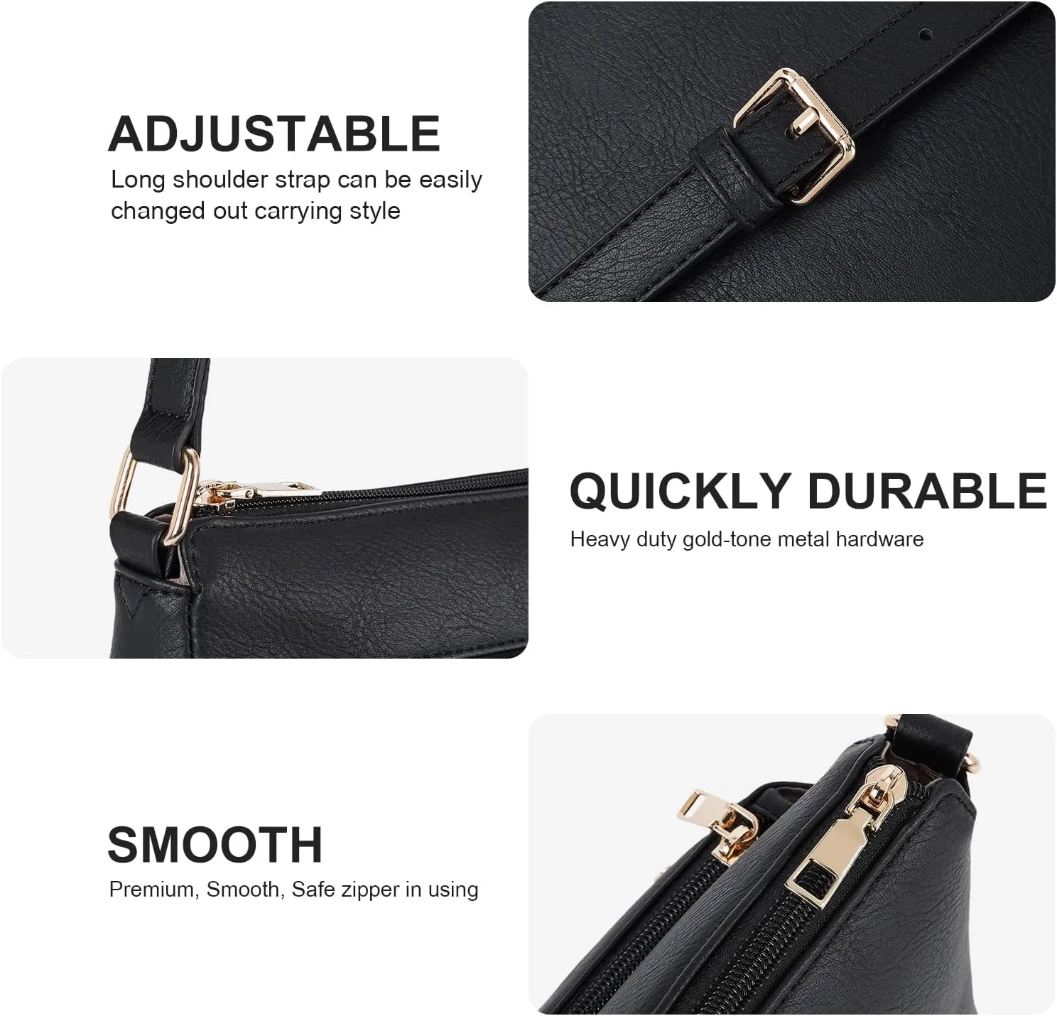 Telena Crossbody Bags for Women, Leather Cross body Purse With Adjustable Strap
