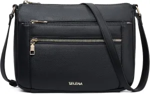 Telena Crossbody Bags for Women, Leather Cross body Purse With Adjustable Strap