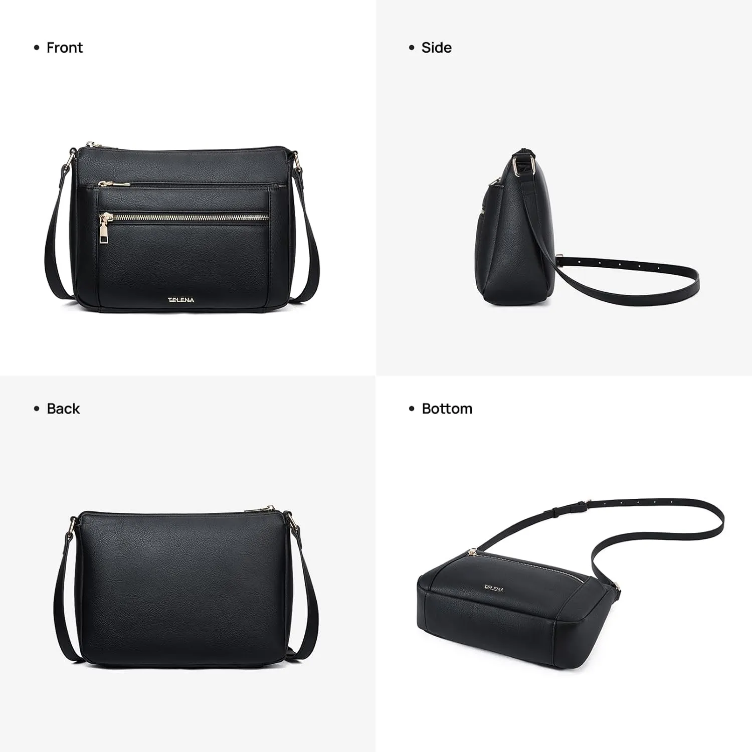 Telena Crossbody Bags for Women, Leather Cross body Purse With Adjustable Strap