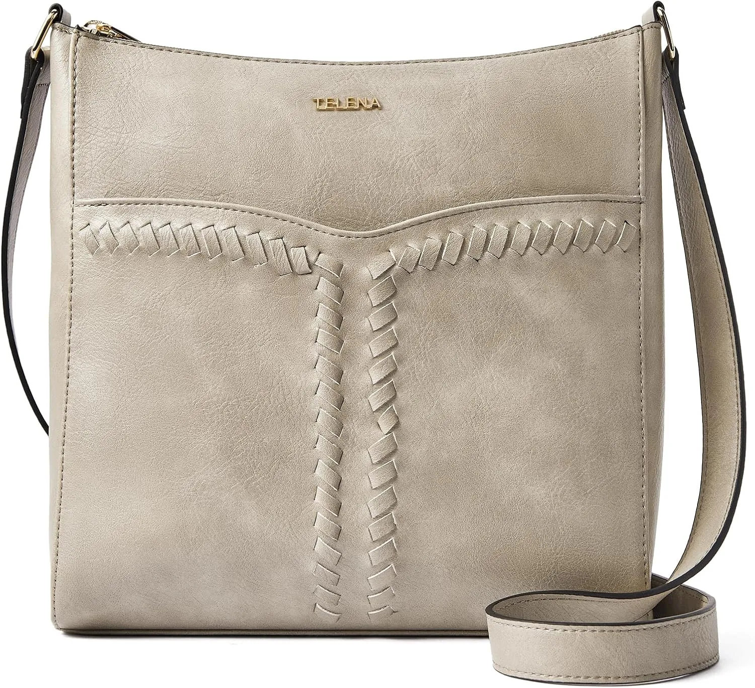 Telena Crossbody Purses for Women Trendy Vegan Leather Purses Bucket Hobo Bags Handbags with Adjustable Guitar Strap