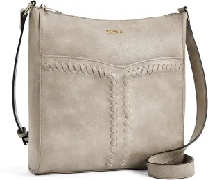 Telena Crossbody Purses for Women Trendy Vegan Leather Purses Bucket Hobo Bags Handbags with Adjustable Guitar Strap