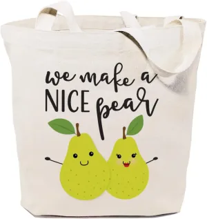 The Cotton & Canvas Co. Food Pun Reusable Grocery Bag and Farmers Market Tote Bag