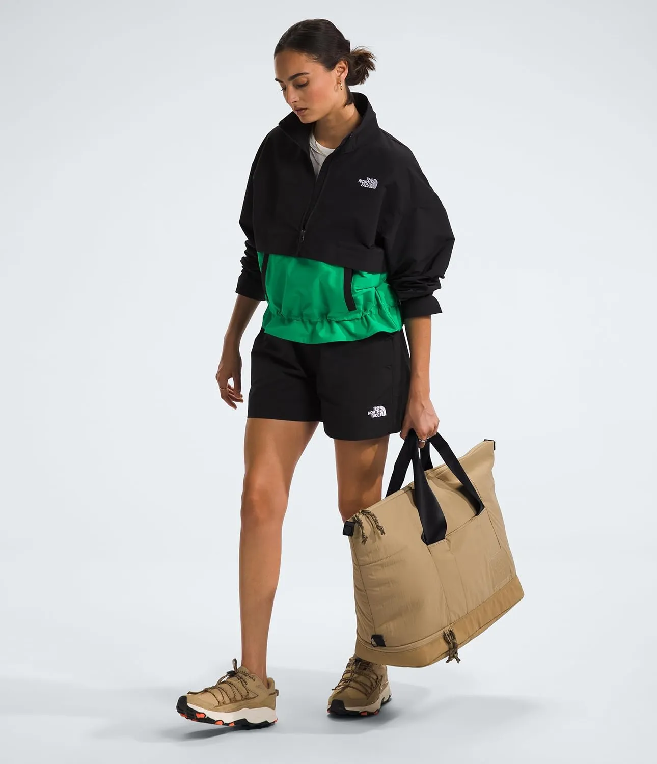 THE NORTH FACE Women's Never Stop Weekender Duffel, Kelp Tan/TNF Black, One Size