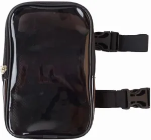 Thigh Bag| Leg Harness |Waist Pouch| Clear Colorful Carnival Bag for Hiking Travel| Fanny Pack with adjustable straps and buckles|4 in1 convertible design| Clear (Black)