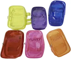 Thigh Bag| Leg Harness |Waist Pouch| Clear Colorful Carnival Bag for Hiking Travel| Fanny Pack with adjustable straps and buckles|4 in1 convertible design| Clear (Pink)