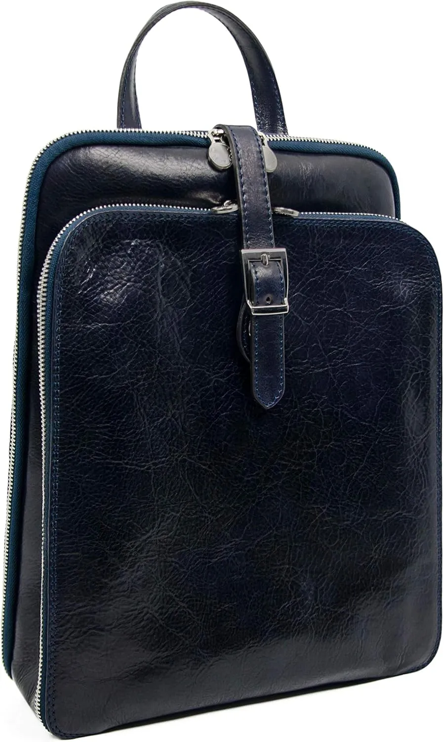 Time Resistance Leather Backpack Convertible to Shoulder Bag - Handmade For Laptops up to 12 Inches Daybag Rucksack