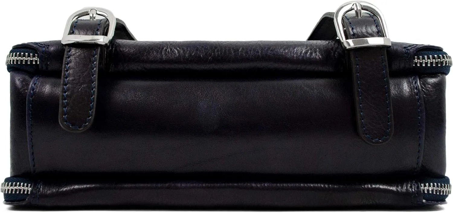 Time Resistance Leather Backpack Convertible to Shoulder Bag - Handmade For Laptops up to 12 Inches Daybag Rucksack