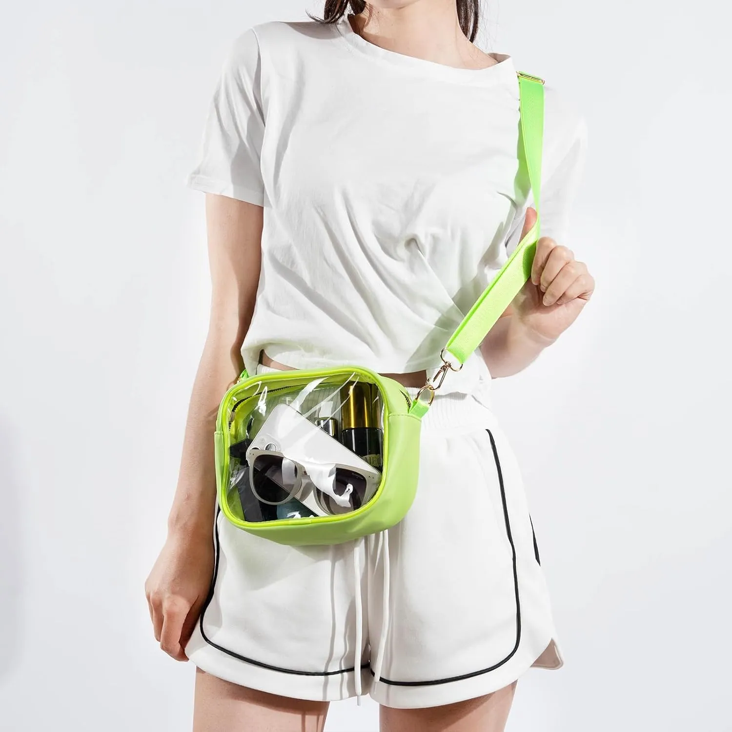 TOBVZOO Clear Bag Stadium Approved, Crossbody Transparent Bag for Concerts Sports Events, Purses for Men & Women