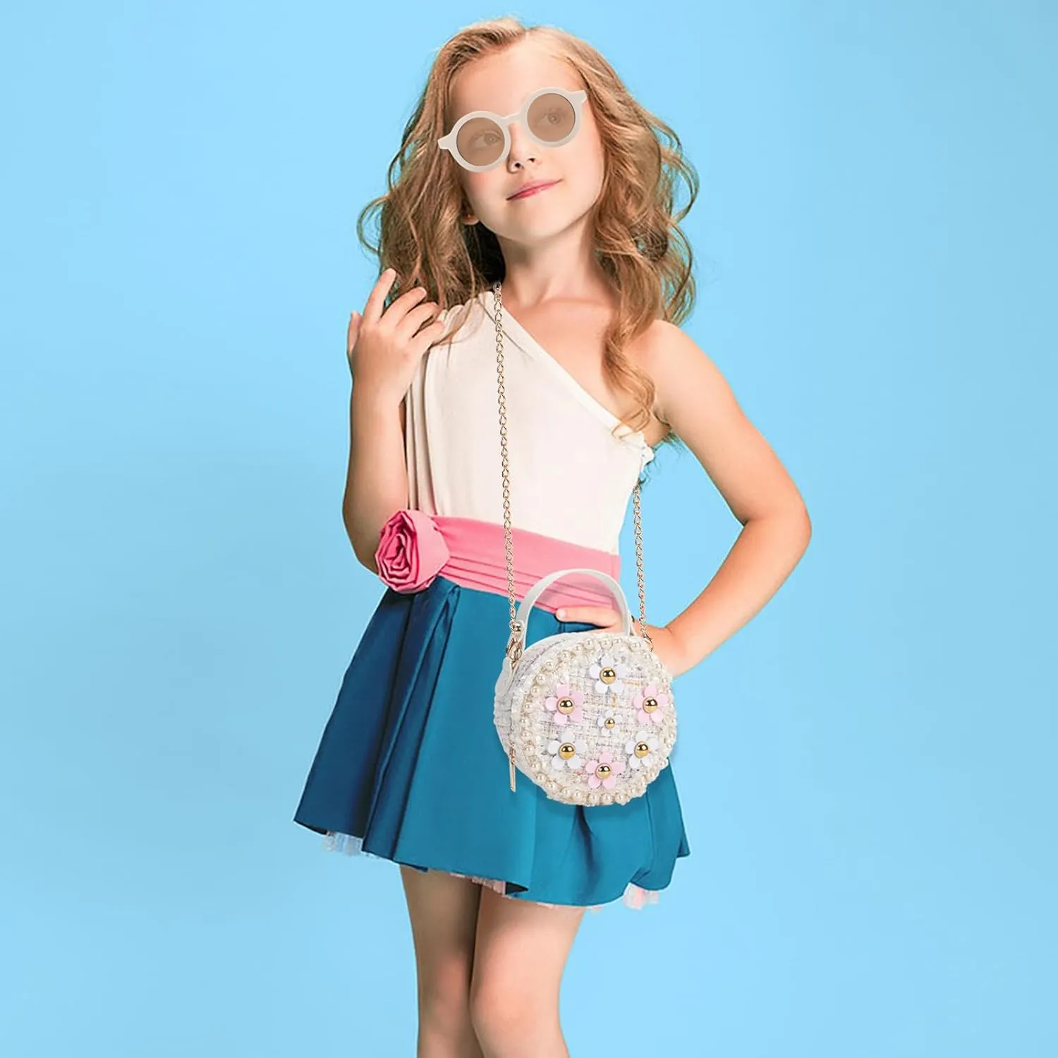 Toddler Purse for Girls Age 2-14, Flower Girl Purse Gift for Christmas