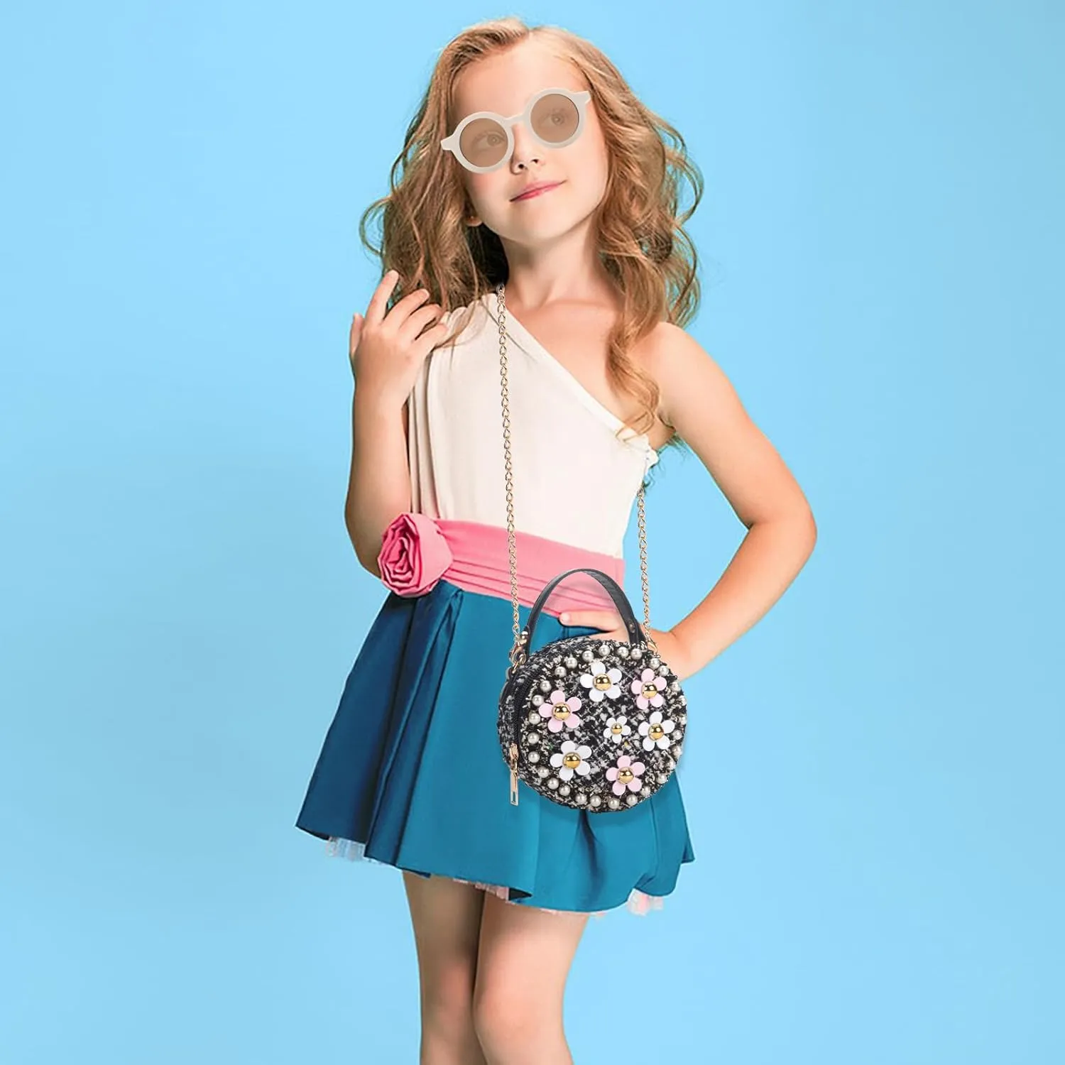 Toddler Purse for Girls Age 2-14, Flower Girl Purse Gift for Christmas