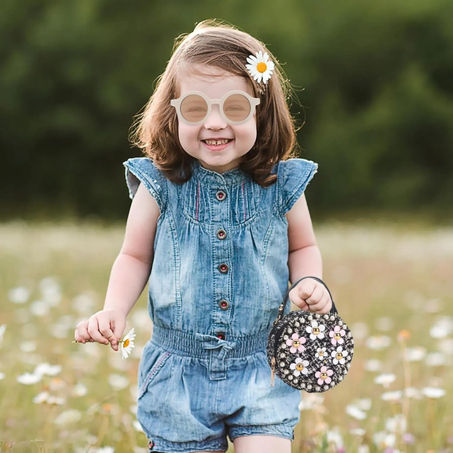 Toddler Purse for Girls Age 2-14, Flower Girl Purse Gift for Christmas