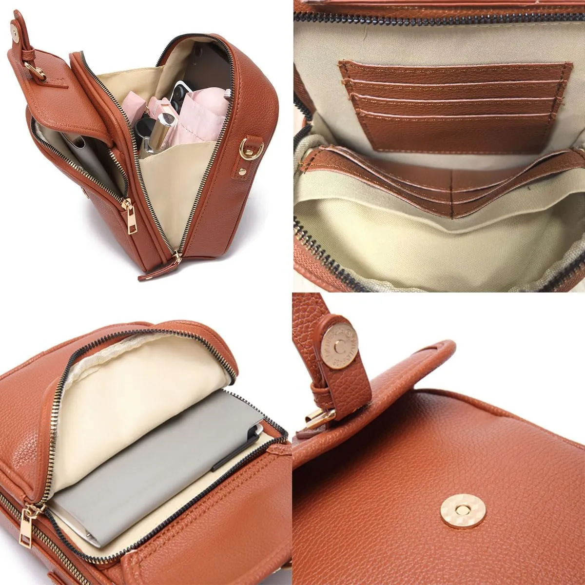 Tojoyride Crossbody Bag, Urvashi Crossbody Bag, Upgraded Vintage Anti Theft Purse Messenger Shoulder Bags Built In Wallet