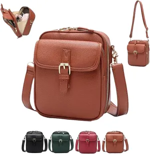 Tojoyride Crossbody Bag, Urvashi Crossbody Bag, Vintage Anti Theft Purse With 10 Card Slot (brown)