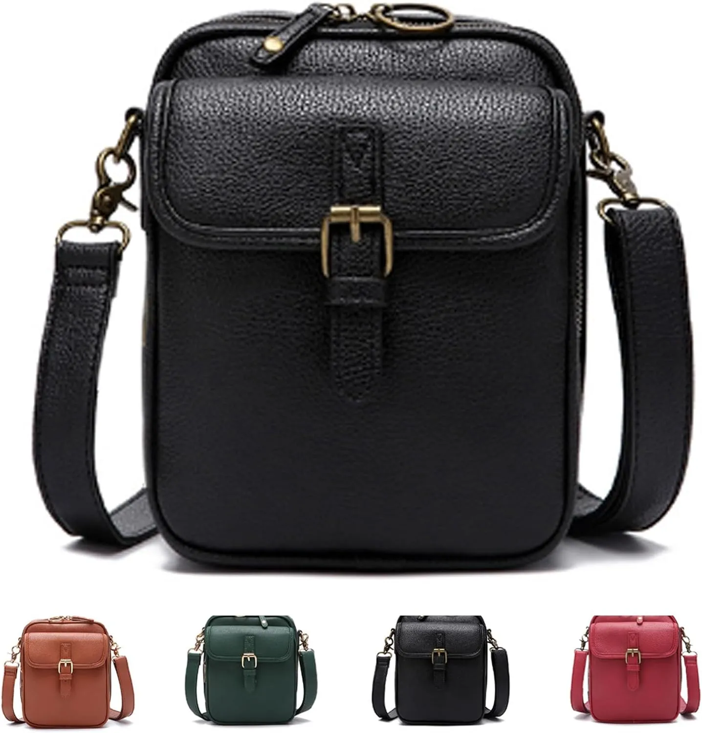 Tojoyride Crossbody Bag, Urvashi Crossbody Bag, Vintage Anti Theft Shoulder Purse, with 10 Card Slots
