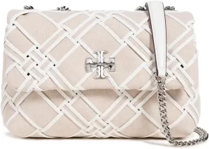 Tory Burch Women's Kira Woven Canvas Small Convertible Shoulder Bag
