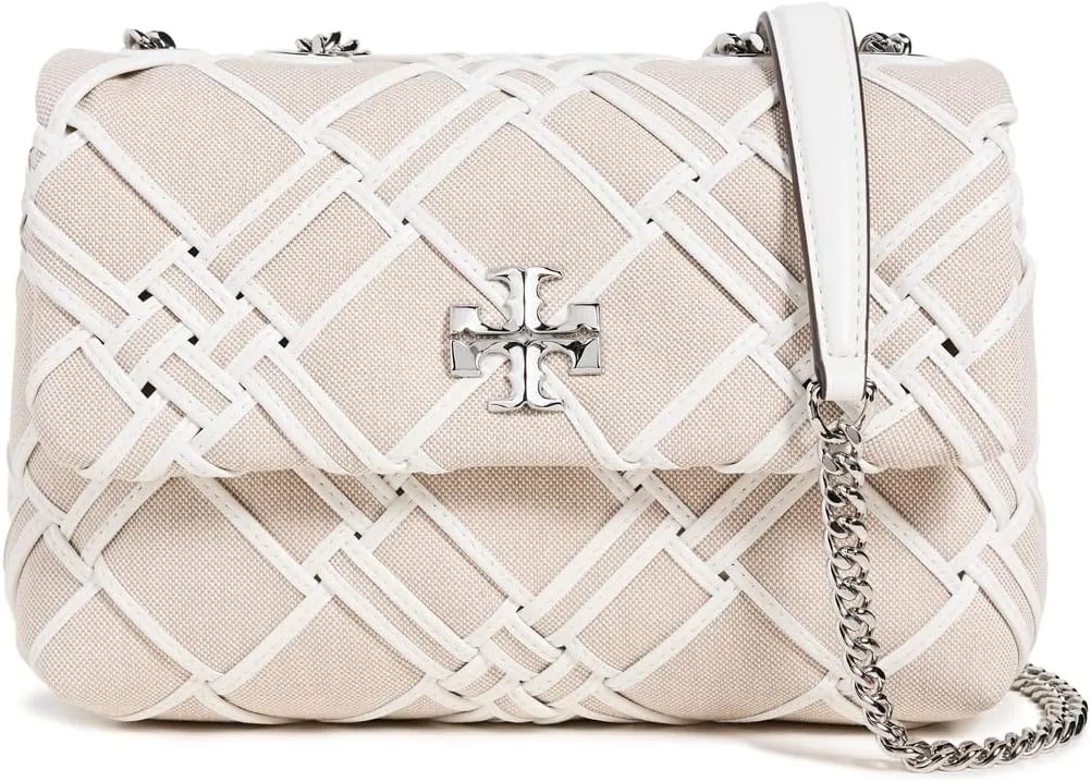 Tory Burch Women's Kira Woven Canvas Small Convertible Shoulder Bag