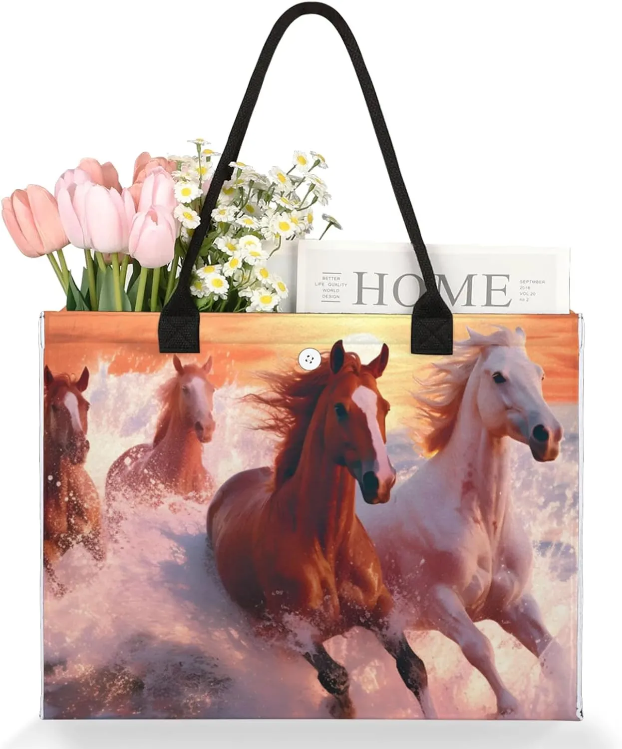 Tote Bag for Women Reusable Canvas Shoulder Bag