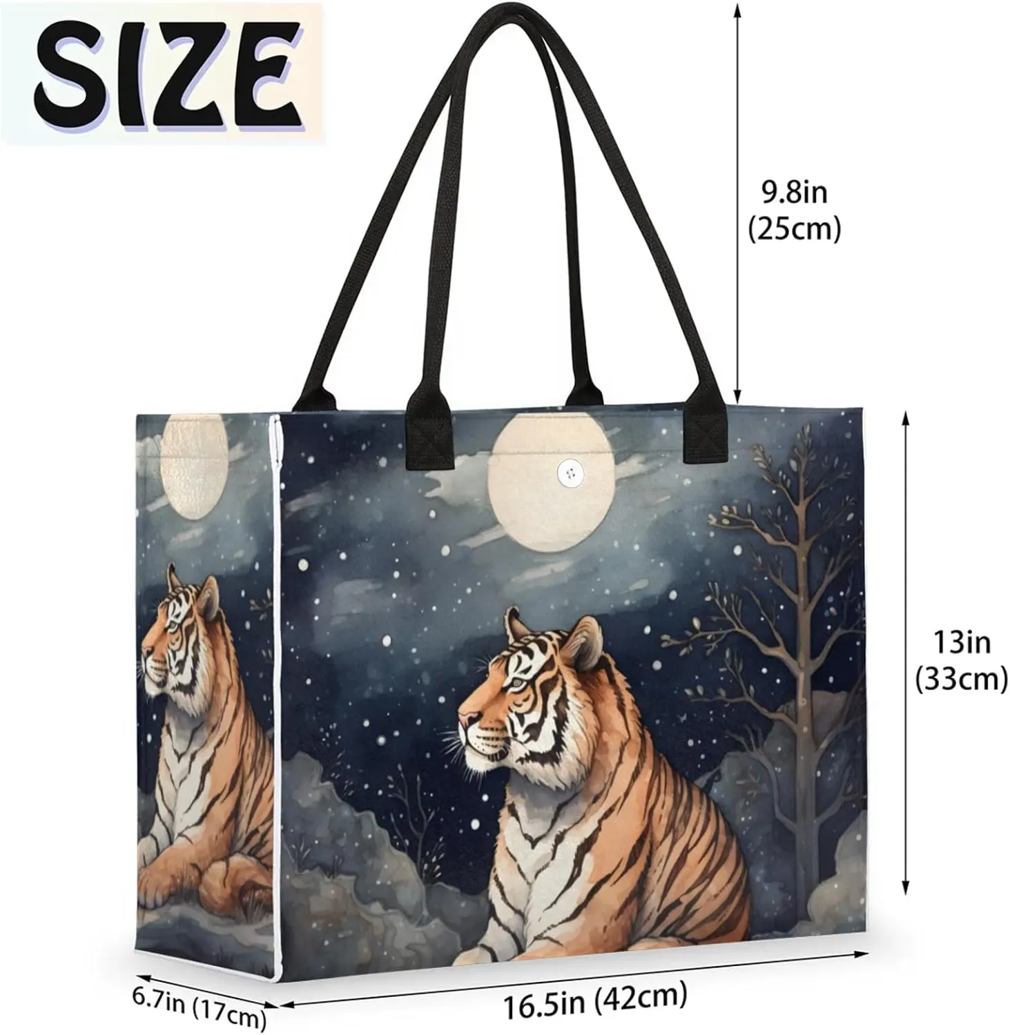 Tote Bag for Women Reusable Canvas Shoulder Bag