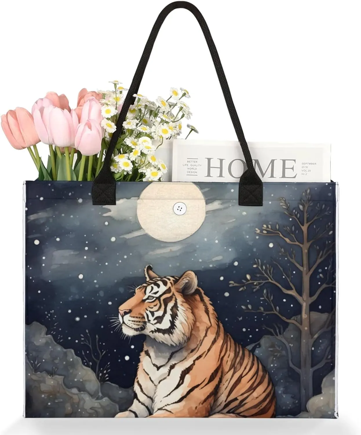 Tote Bag for Women Reusable Canvas Shoulder Bag