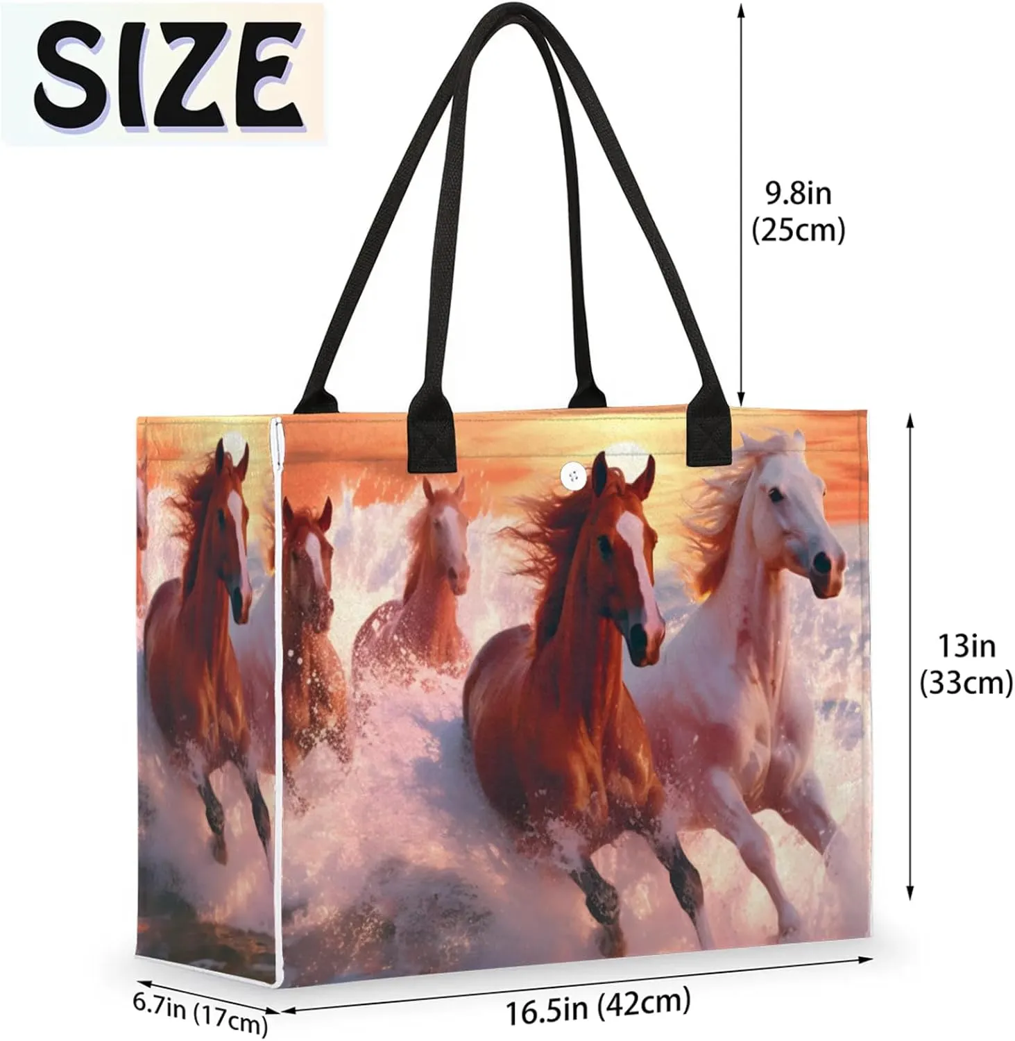 Tote Bag for Women Reusable Canvas Shoulder Bag