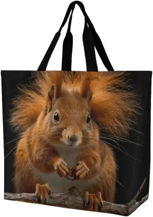Tote Bag Grocery Bag for Women Shopping Bag Sitting on A Branch Handbags Beach Bag Shoulder Bag for Shopping