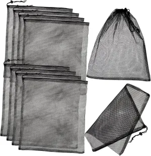 Toyvian 10 Pcs Polyester Mesh Drawstring Bags Versatile Storage for Sports Travel Clothes and Picnic Supplies Convenient Net Bags for Easy Carrying and Organization