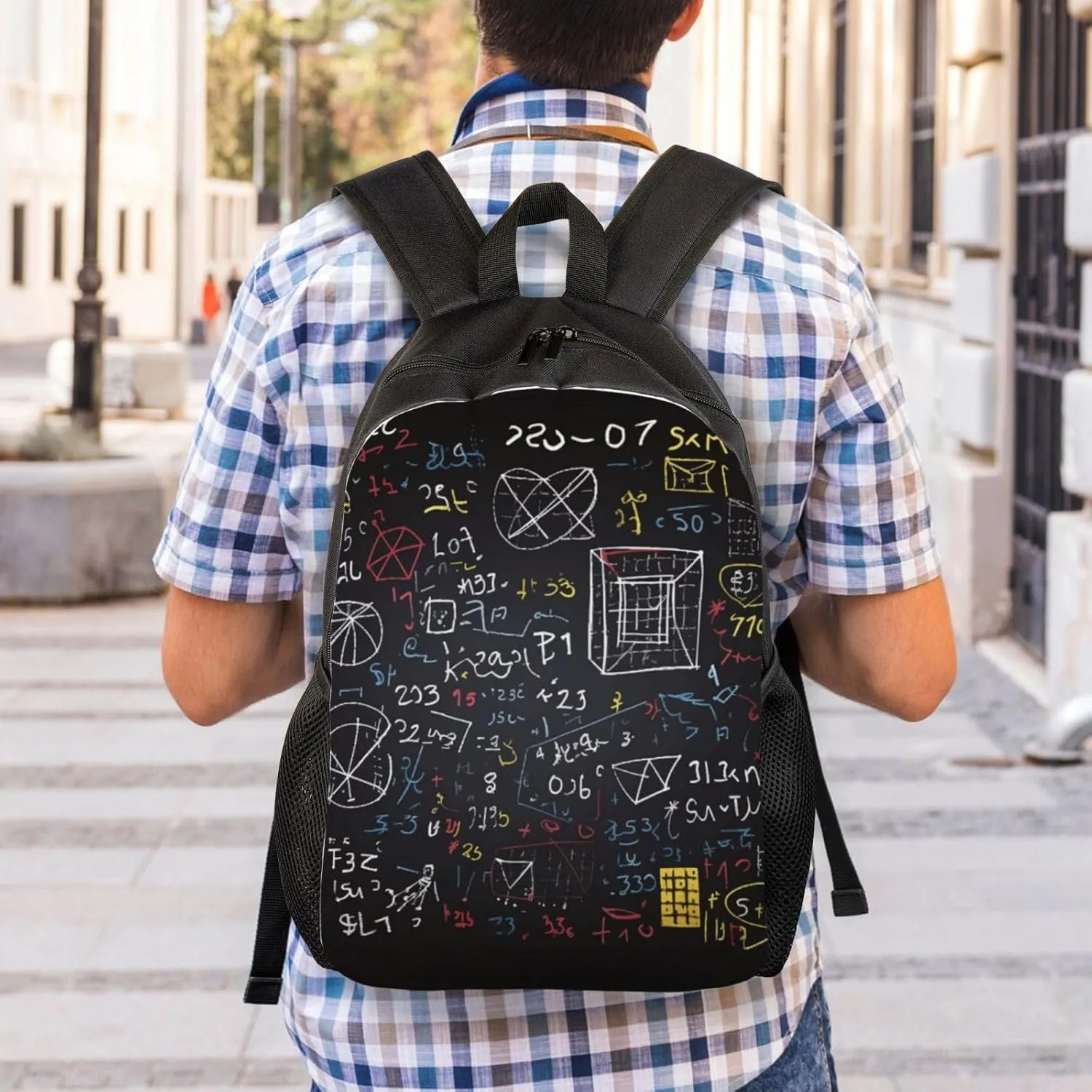 Travel Backpack for Women Men Lightweight 17 inch Laptop Bag mathematics and physics Backpack Casual Daypack