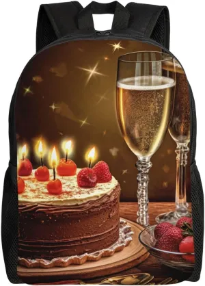 Travel Backpack Toast to your birthday Carry on Backpack Lightweight Business 16inches Laptop Backpack for Men Women