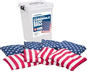 Triumph Slick-n-Stick Cornhole Bags, Blue and Red