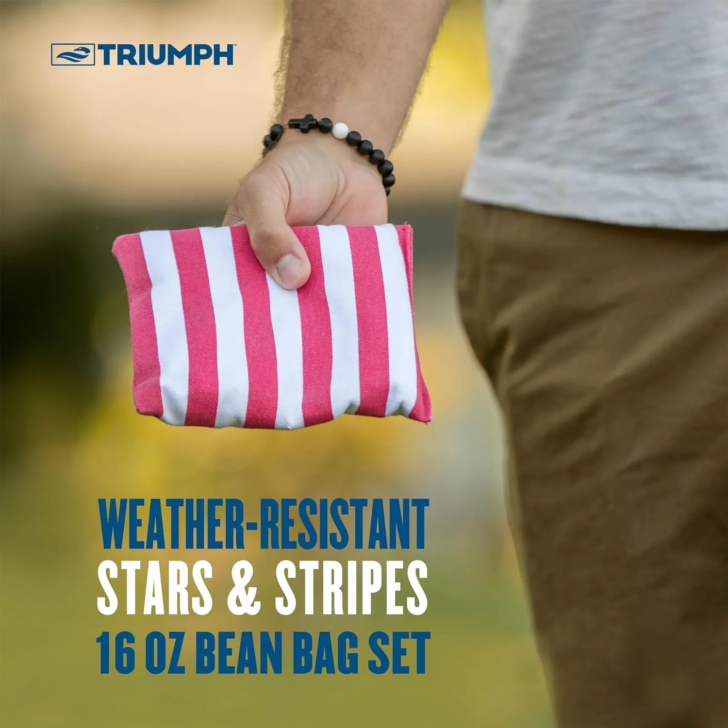 Triumph Slick-n-Stick Cornhole Bags, Blue and Red