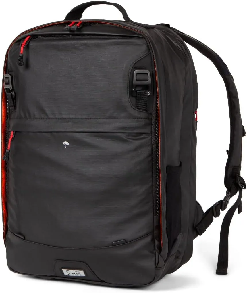 Two Wheel Gear - Pannier Backpack Convertible PLUS (30 Litre) - Weatherproof 2-in-1 Bike Commuting and Laptop Travel Bag, Recycled Ripstop Material, Black