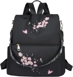 UK Popular Nylon s Beige Pen Bag In Backpack Women School Bags Messenger Computer Bag for (Black, One Size)