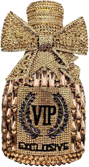 UMREN Women Champagne Bottle Rhinestone Evening Bag Sweet Bow Crystal Purse Clutch Unique Handbag Cocktail Party Shoulder Bag