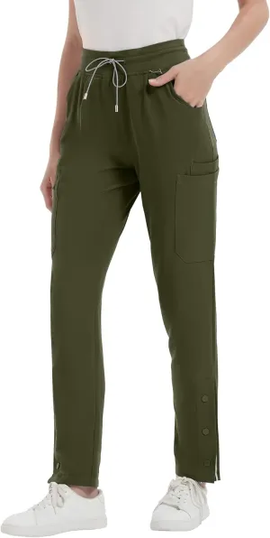 Uniforms World Scrub Pants for Women with 8 Pockets - Stretch Straight Leg Cargo Pants