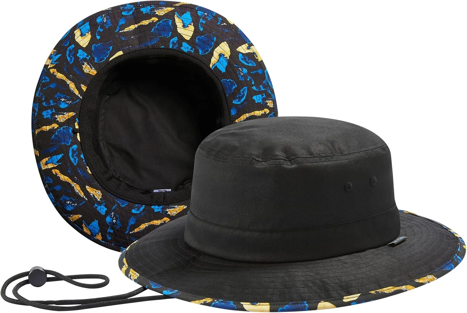 UPF 50  Foldable Sun Hat Patterned Under Brim Bucket Hats for Summer Hiking Fishing Beach Safari Men Women