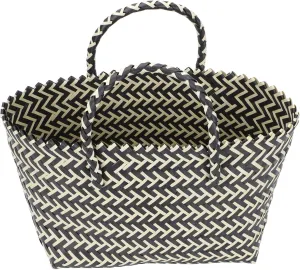 Urban Striped Bag Plastic Women Handbags Large Tote Bag Purse for Women