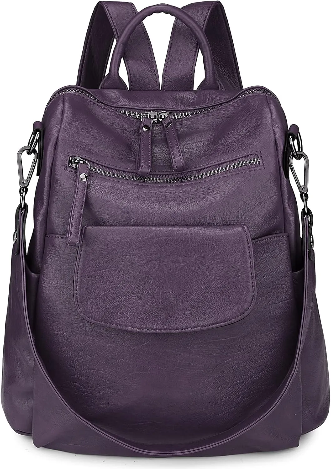 Uromee Backpack Purse for Women Vegan Leather Ladies Fashion Travel Shoulder Bag Convertible