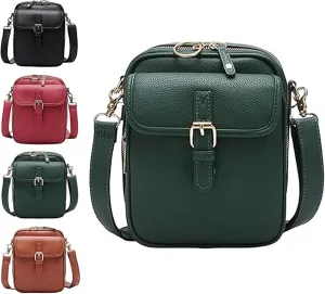 Urvashi Crossbody Anti Theft Leather Bag, Collaborateam Crossbody Bag for Women, Tojoyride Crossbody Bag(Green)