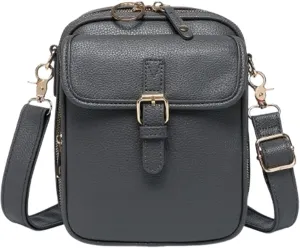 Urvashi Crossbody Anti Theft Leather Bag,Retro Double-Layer Large Capacity Mini Crossbody Bags,Vintage Messenger Bag