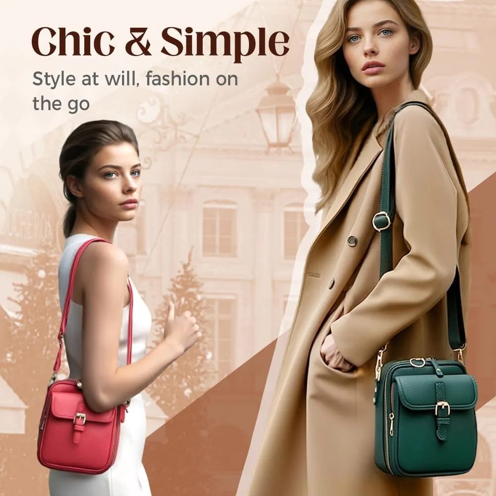 Urvashi Crossbody Leather Bag, Womens Large Capacity Sling Bag Crossbody, Minimalist Versatile Women's Casual Bag
