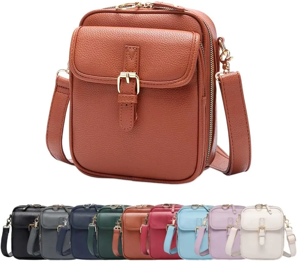 Urvashi Crossbody Leather Bag, Womens Large Capacity Sling Bag Crossbody, Minimalist Versatile Women's Casual Bag