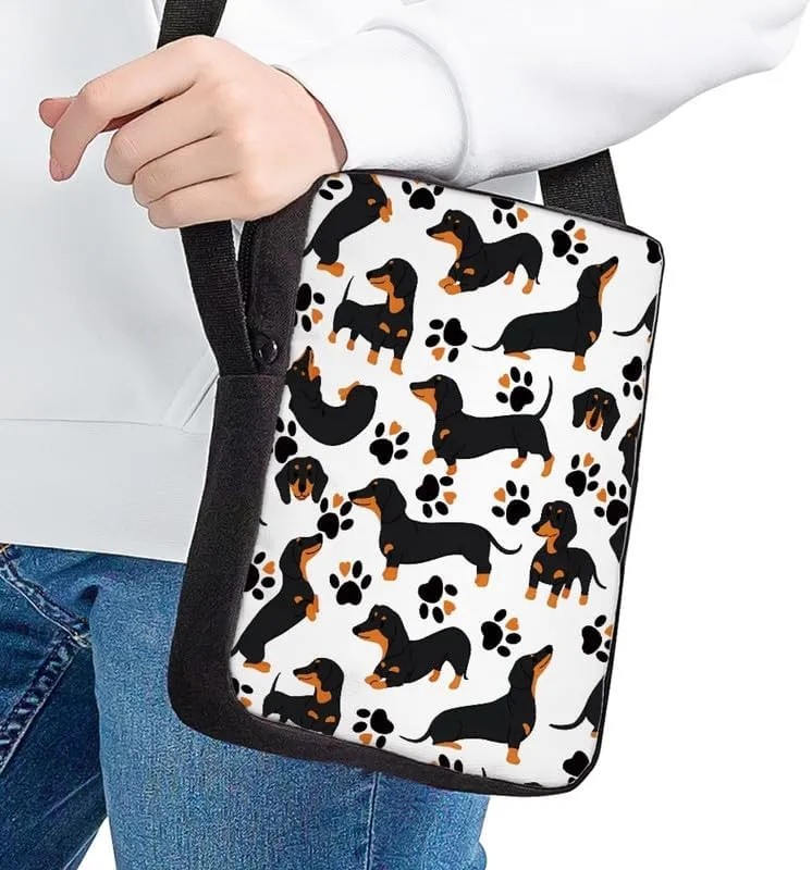Uskorhein Shark Butterfly Dog Paw Geometric Music Small Crossbody Sling Bag Trendy Anti Theft Crossbody Sling Purse for Women