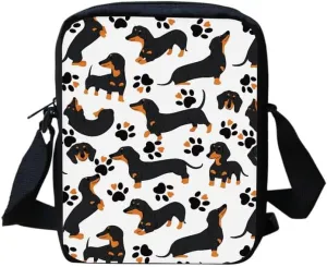 Uskorhein Shark Butterfly Dog Paw Geometric Music Small Crossbody Sling Bag Trendy Anti Theft Crossbody Sling Purse for Women