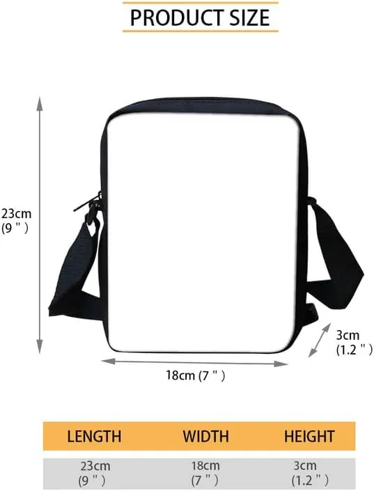 Uskorhein Shark Butterfly Dog Paw Geometric Music Small Crossbody Sling Bag Trendy Anti Theft Crossbody Sling Purse for Women