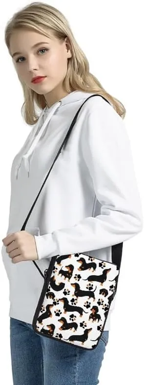 Uskorhein Shark Butterfly Dog Paw Geometric Music Small Crossbody Sling Bag Trendy Anti Theft Crossbody Sling Purse for Women