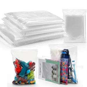 Valchoose 600 Count Large Resealable 2Mil Strong Plastic Zipper Bags - 3 Assorted Sizes: 9 x 12 in, 10 x 13 in, 13 x 15 in (2 Gallon), Easy Zip Open and Close